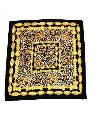 Vintage Jewellery Arts Chains & leopard pattern Scarf Size - 34in x 34in