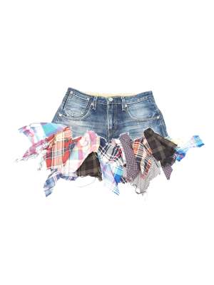 Reworked Y2K Levis Plaid Denim Skirt Waist-30