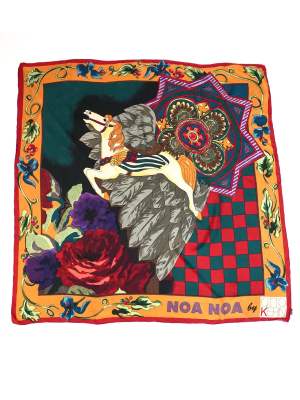 Vintage Noa Noa by OTTO KERN Silk Scarf 39in x 39in