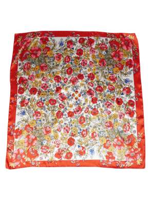 Vintage Royal Flowers Pattern Scarf 36in x 37in