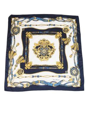 Vintage Luxury Ropes Chains and Tassles Pattern Scarf Size 32.5inx 34in