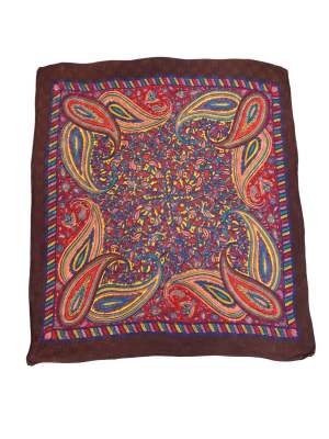 Vintage 70s 80s Paisley Pattern Scarf Size 27in x 30in