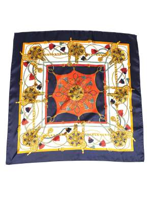 Vintage Royal belt tassel medallion & Lion scarf 34in x 34in