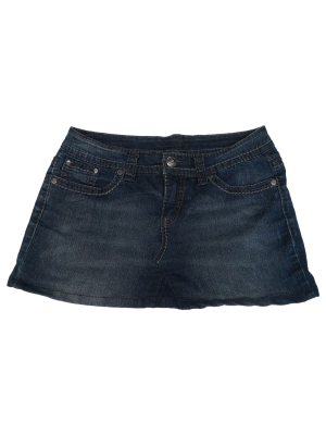 Vintage Reworked Y2K Miss Me style Denim Skirt Waist - 31