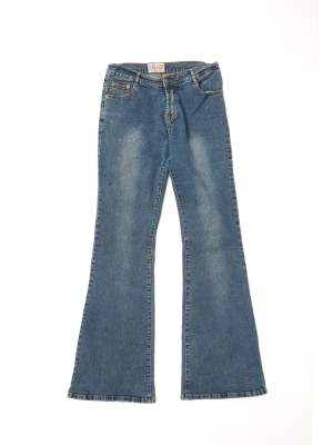 Vintage Jeans Mid Rise Retro Trousers Flare Y2K Size W28 - L32