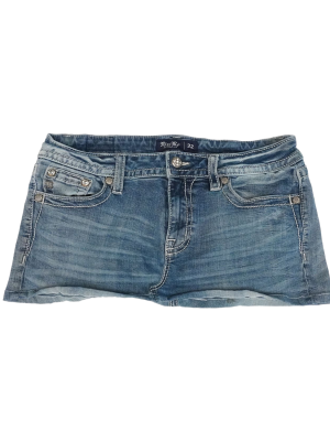 Vintage Reworked Y2K Miss Me Denim Skirt Waist - 34