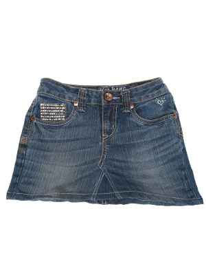 Vintage Reworked Y2K Justice Jeans Denim Skirt Waist - 25