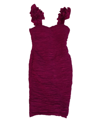 Romeo & Juliet Couture Magenta Flower Dress Size Medium