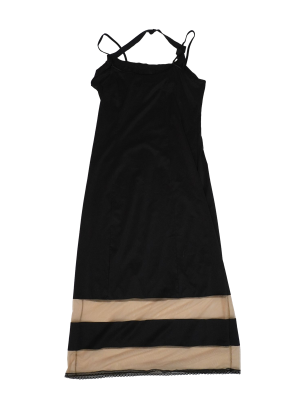Vintage Vannina Vesperini Black & Gold Slip Dress Size Small