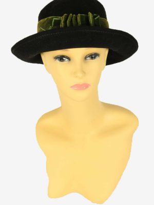 Vintage Trilby Hat Women's Fedora Classic Country Retro Black 54 cm