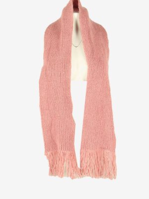 Winter Scarf Vintage Knitted Neck Warmer Soft 70s Retro Pink