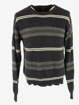 Nautica Vintage Jumper Long Sleeve Crew Neck Winter 90s Navy Size L