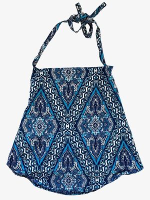 Womens Boho Halter Neck Crop Top Summer Beach Holiday