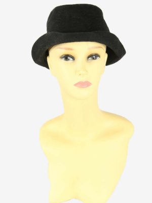 Trilby Hat Vintage Classic Style Country Retro 90s Black Size 60 cm