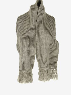 Vintage Winter Winter Scarf Knitted Neck Warmer Soft 70s Retro Grey