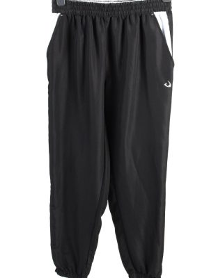 Vintage Elastic Waist Jogger Tracksuit Bottom Men's Black L