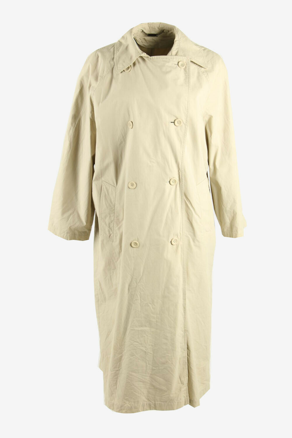 Vintage Trench Coat London Fog Lined Button Long Jacket 80s Ivory Size ...