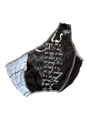 Womens Remake Crop Top Vintage Seam Detail One Shoulder Top Size S