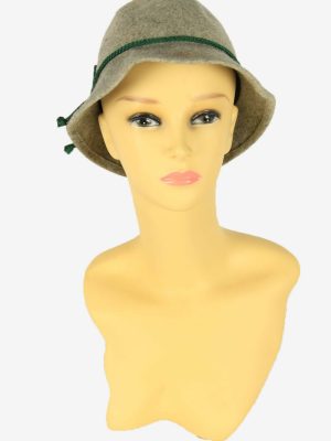 Wool Bucket Vintage Hat Womens Model Style Classic Retro Grey Size 53 cm