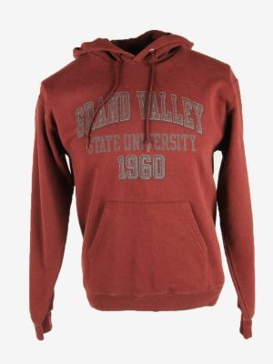 Champion Hoodies College Style Crew Neck Sports Retro Burgundy Size M