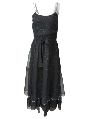 Vera Mont Vintage Dress Sleeveless Long Black Size 36