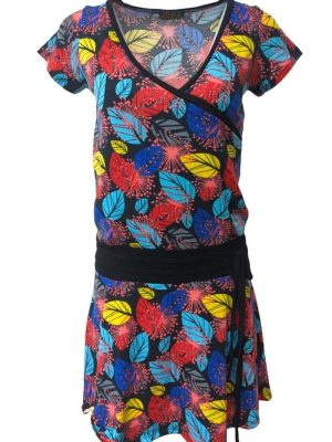Etnika Slog Summer Dress Attached Waist Tie Wrap Size S/M