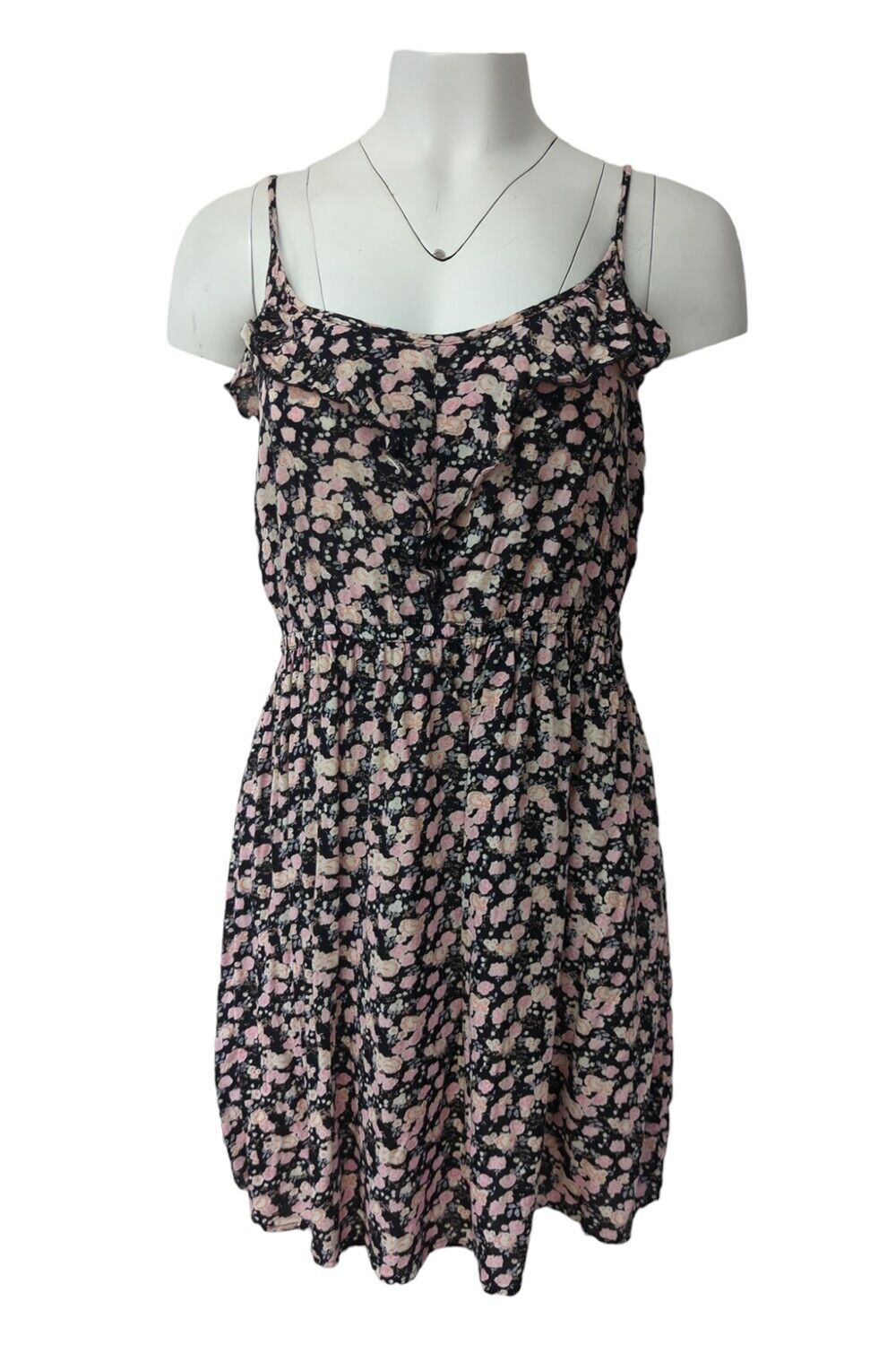 Rose Floral Print Cami Mini Dress Pimkie Size L - Pepper Tree London