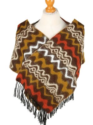 Vintage Aztec Print Scarf Shawl Fleece Warm Wrap Ladies Soft Pasmina