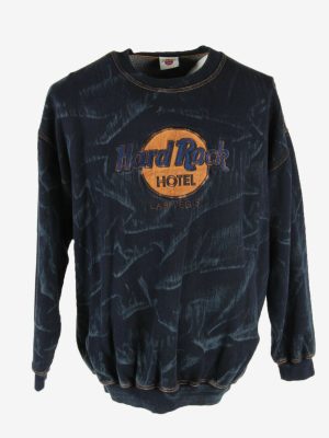 Hard Rock Tie Dye Vintage Sweatshirt Retro Navy Size XL