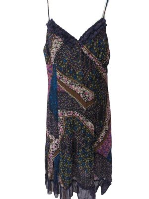 Floral Midaxi Dress Patchwork Style Printed Size XXL