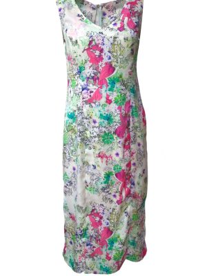 Womens A Line Shift Dress V Neck Sleeveless Midaxi Size M/L